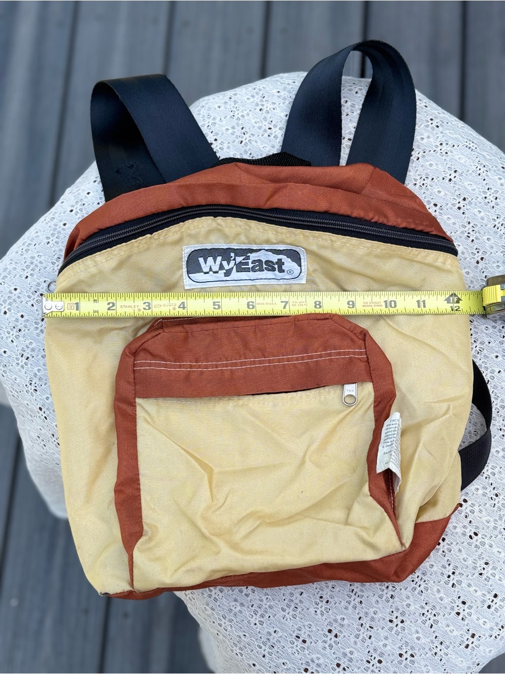 Two-Tone Rust & Tan Mini Backpack - Picture 10 of 12
